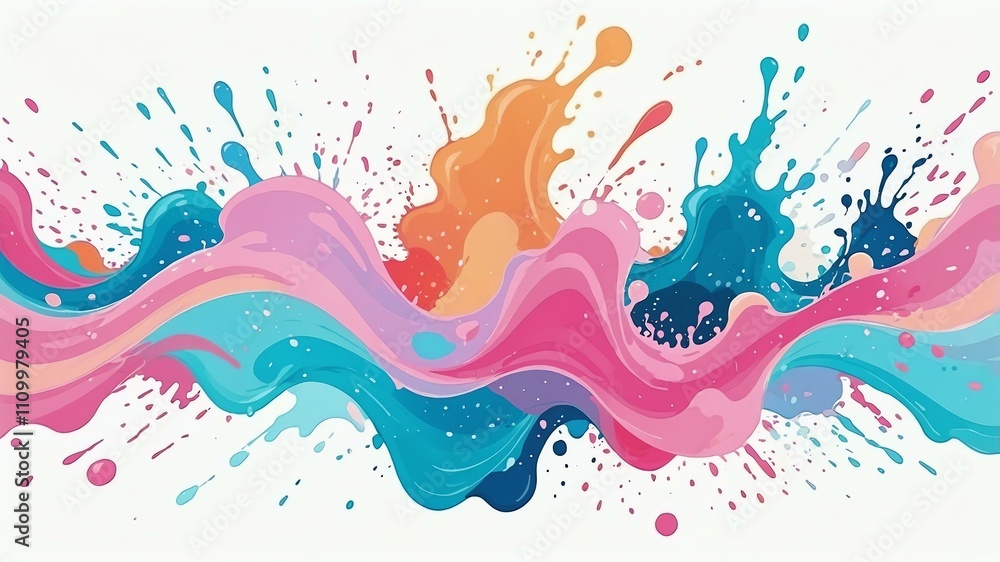 Obraz premium abstract liquid splash isolated on a white background