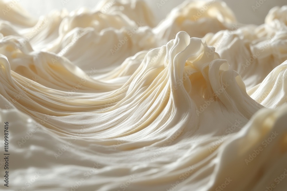 Creamy, textured swirls of off-white substance. Ideal for backgrounds, beauty, or food-related projects. Creamy, textured swirls of off-white substance. Ideal for backgrounds, beauty, or food-related projects.