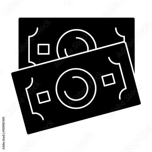 Banknote Solid Icon Style