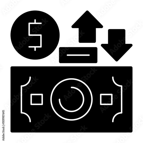 Exchange rate Solid Icon Style