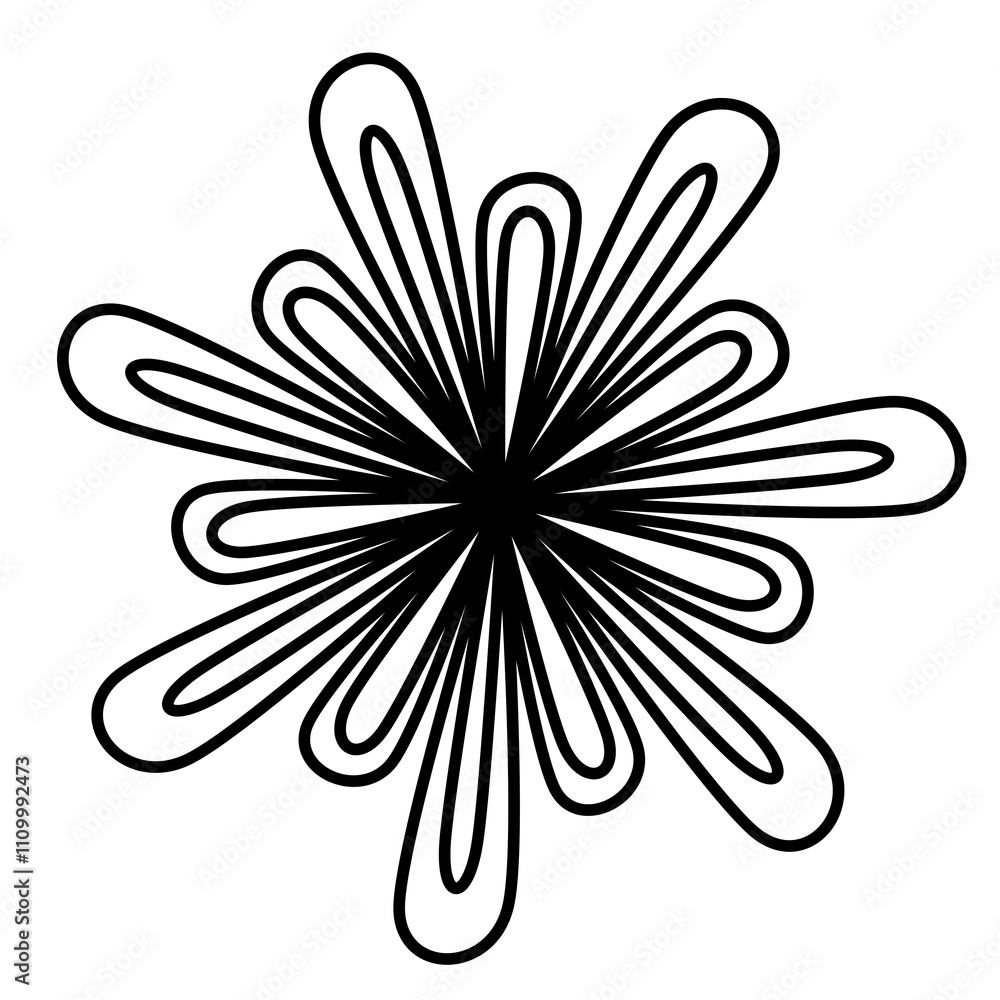 Flower hand draw line illustration for decoration pattern or creative idea Flower hand draw line illustration for decoration pattern or creative idea