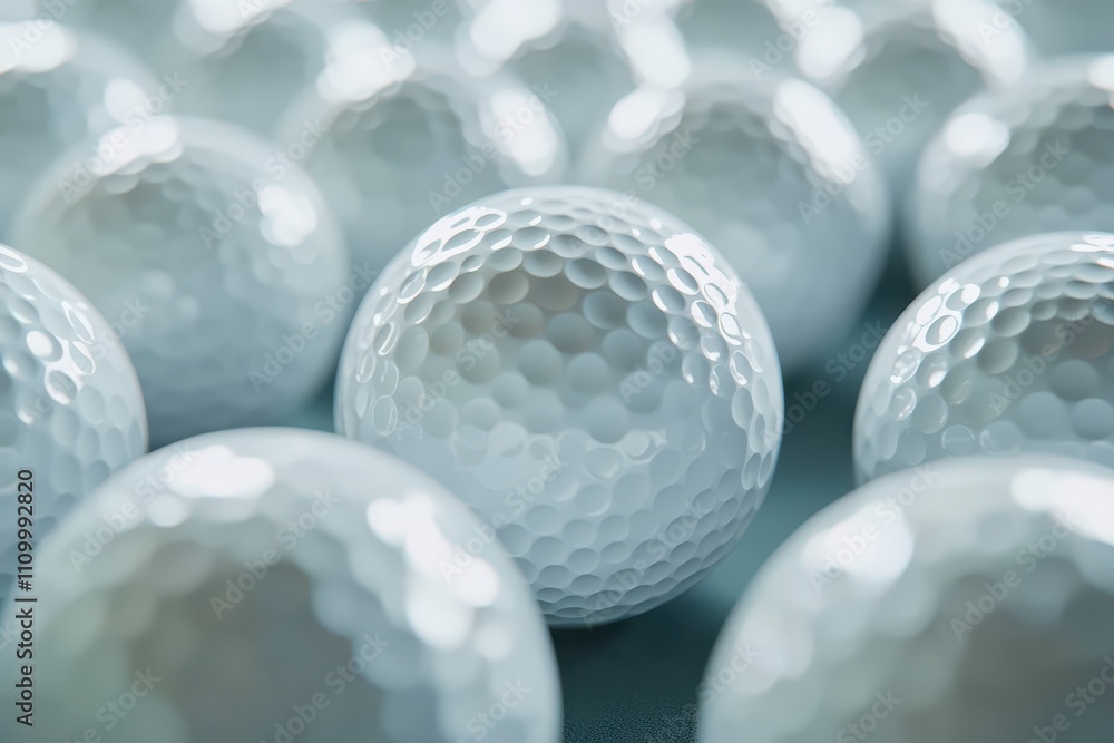 Close-up shot of many golf balls. Ideal for websites, blogs, or presentations related to golf, sports, or leisure. Close-up shot of many golf balls. Ideal for websites, blogs, or presentations related to golf, sports, or leisure.