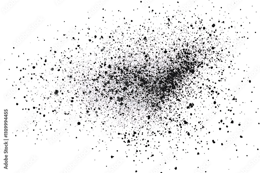 Abstract black ink drops spreading dynamically in a creative design Abstract black ink drops spreading dynamically in a creative design