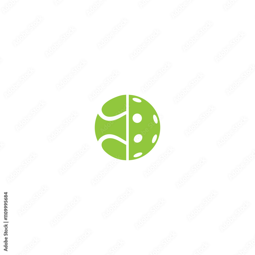 Vector Illustration of two sports clubs, padel ball and pickleball. Vector Illustration of two sports clubs, padel ball and pickleball.