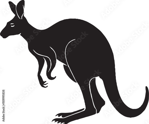 kangaroo vector silhouette