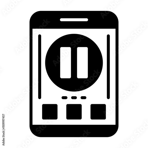 Pause Solid Icon Style