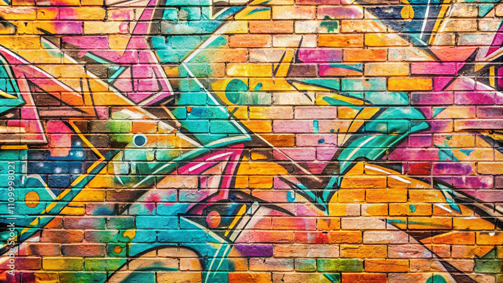 Obraz premium Graffiti overlay texture background beautiful colors