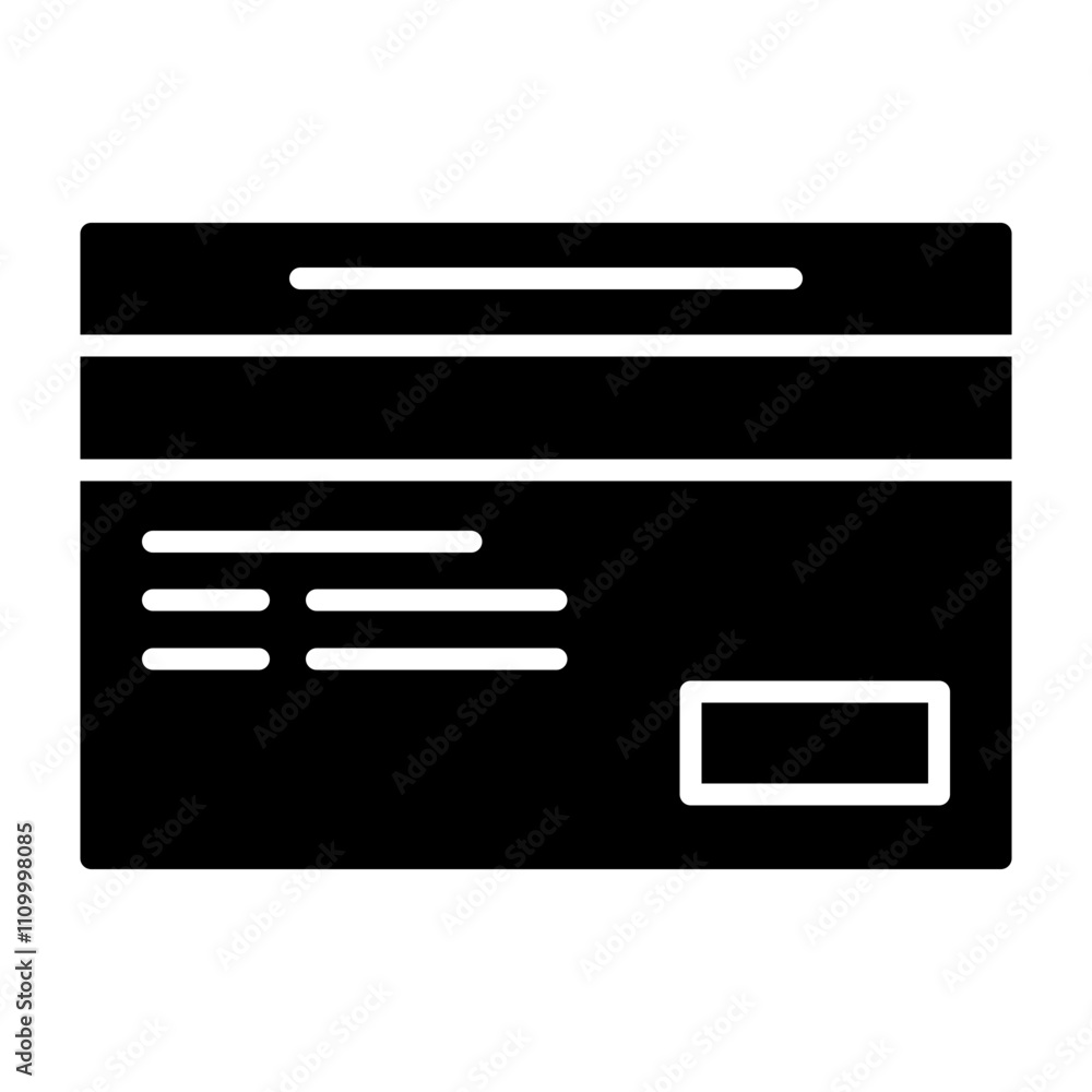 Credit Card Solid Icon Style Credit Card Solid Icon Style