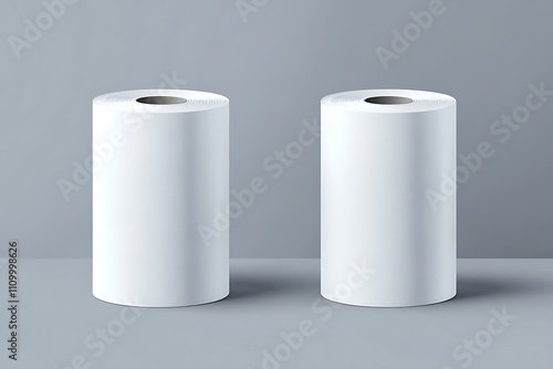 Stylish presentation of a rolled-up paper sheet on a neutral background