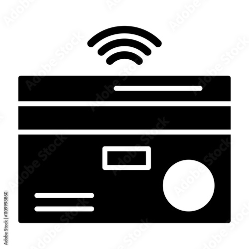 Contactless payment Solid Icon Style