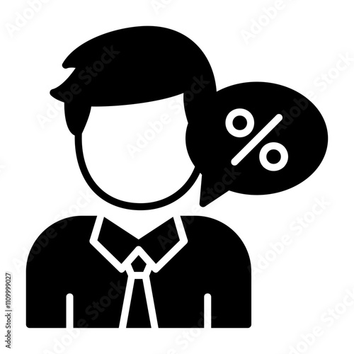 Tax advisor Solid Icon Style