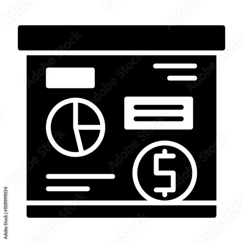 Tax planning Solid Icon Style