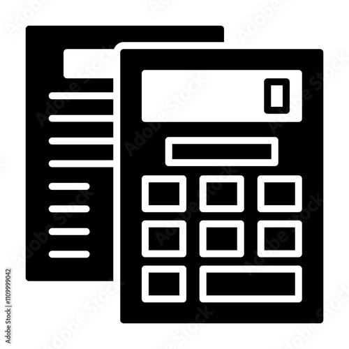 Retirement calculator Solid Icon Style
