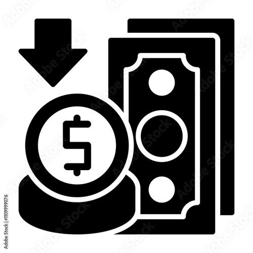 Deflation Solid Icon Style