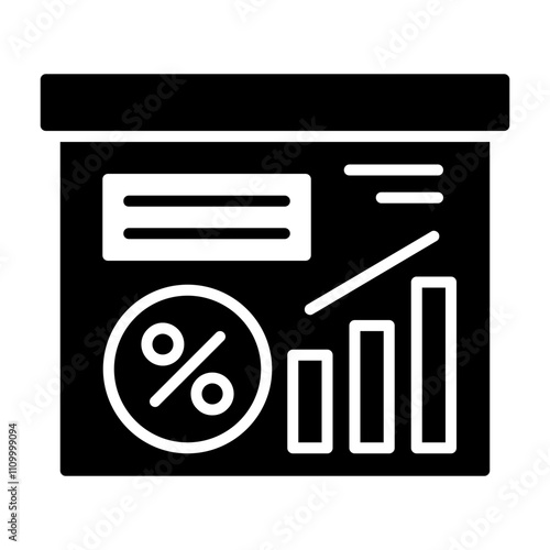 Interest rates Solid Icon Style