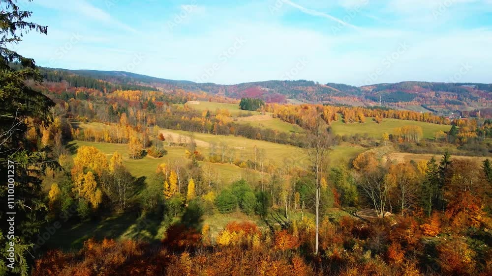 beautiful video drone over trees mountains pines autumn beautiful video drone over trees mountains pines autumn