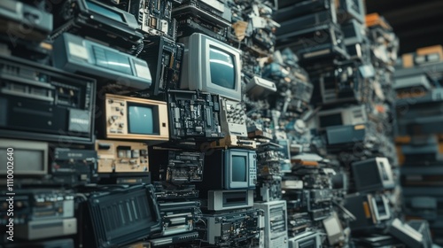 A Wall of Vintage Electronics