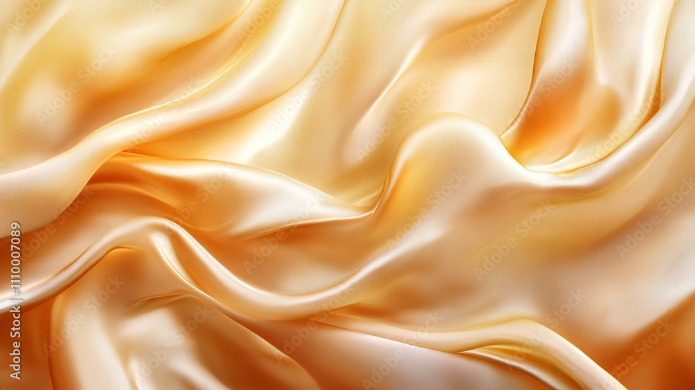 Fototapeta premium elegant wavy gold silk fabric background