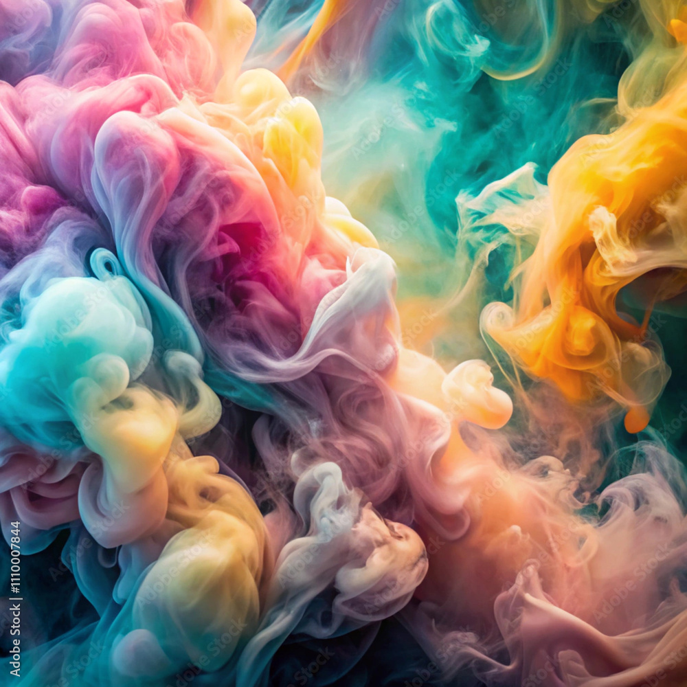 Liquid smoke texture background beautiful colors