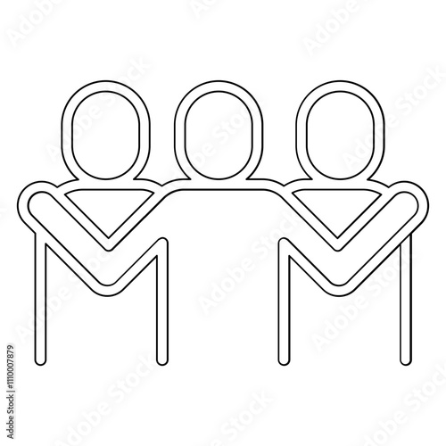 Hug icon in line style
