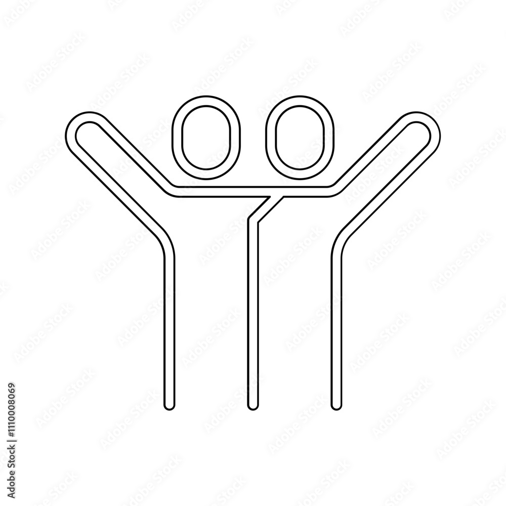 Obraz premium Hug icon in line style