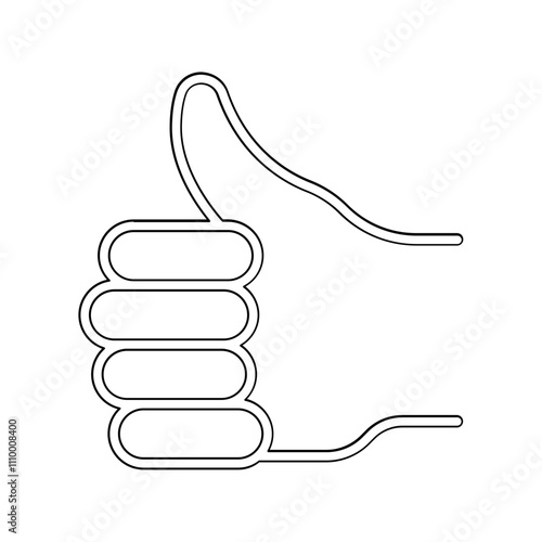 Thumb up icon in line style