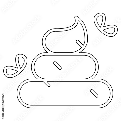 Air pollution icon in line style