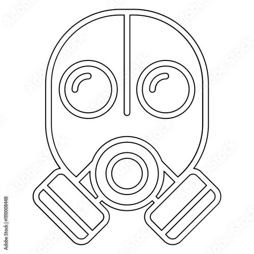 Gas mask icon in line style