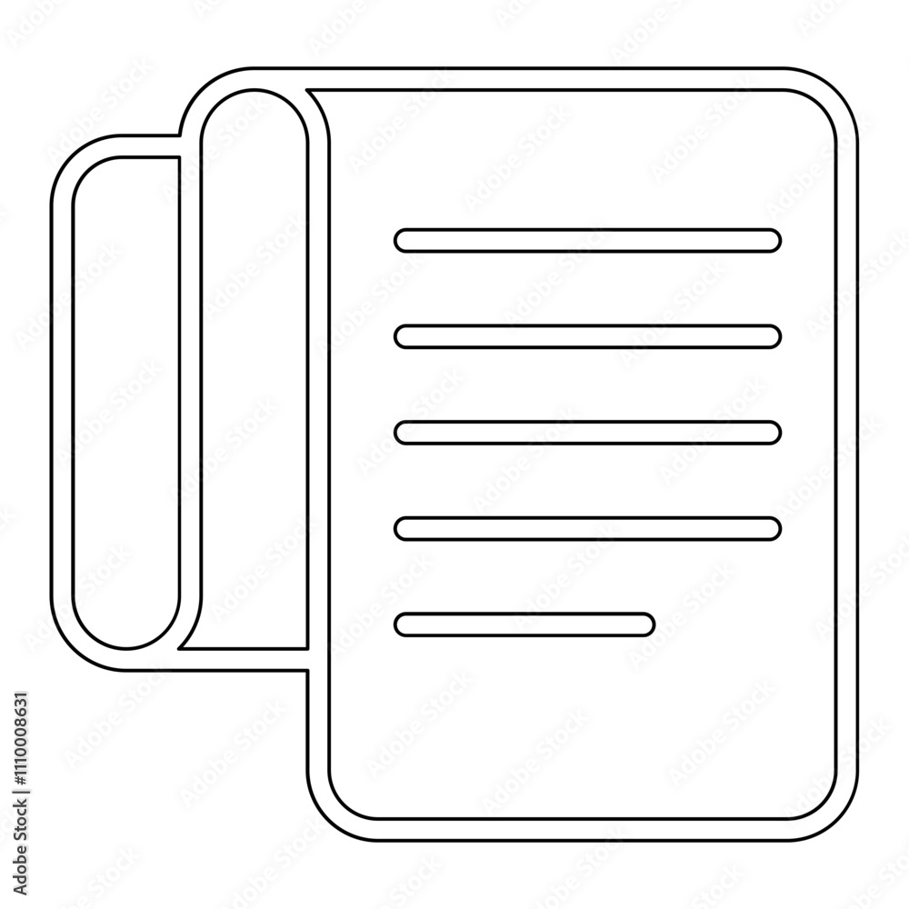 Fax document icon in line style Fax document icon in line style