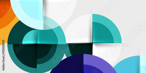 Target circle geometric abstract shapes. Vector Illustration For Wallpaper, Banner, Background, Card, Book Illustration, landing page