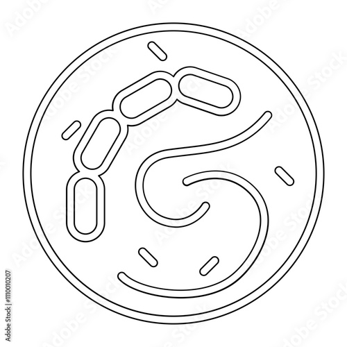 Bacteria icon in line style