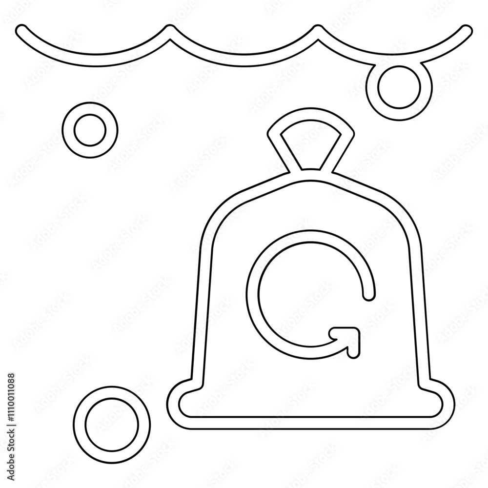 Obraz premium Water pollution icon in line style