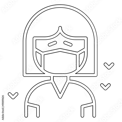 Smelly icon in line style