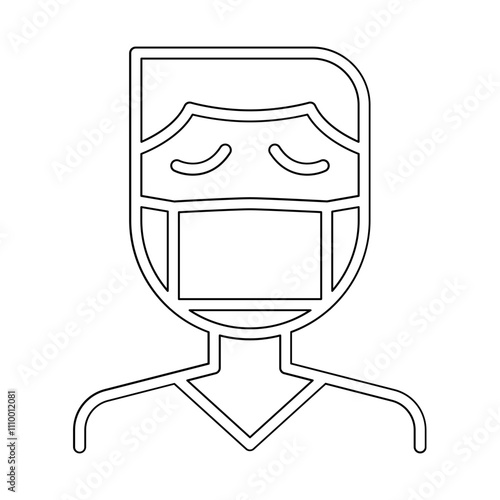 Sickness icon in line style