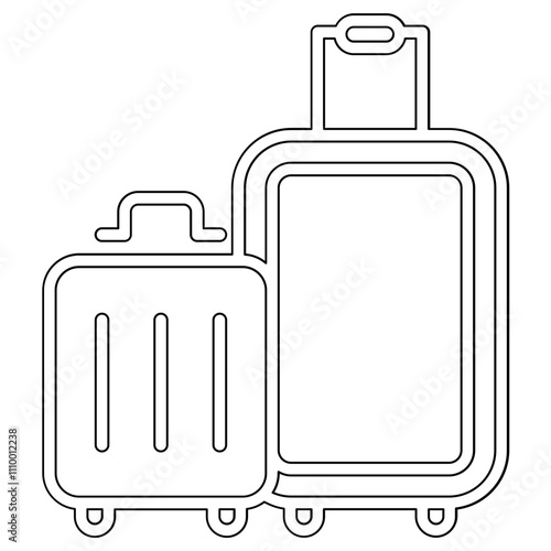 Baggage icon in line style