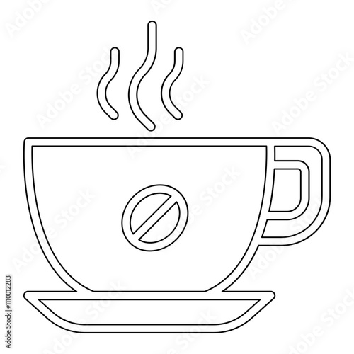 Coffee icon in line style