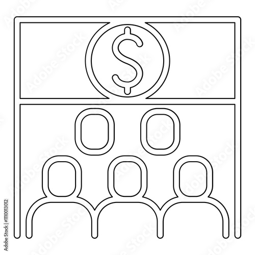 Bankruptcy icon in line style