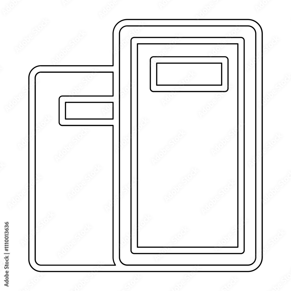Riot shield icon in line style Riot shield icon in line style
