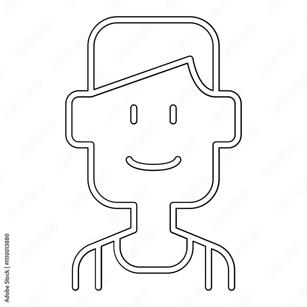 Obraz premium Man icon in line style