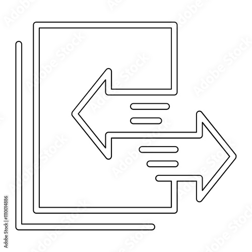 File transfer icon in line style