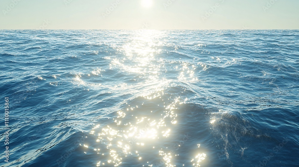 61.The ocean surface sparkles under the bright summer sun, with waves gently rolling across the clean, blue waters. Sunlight pierces through the water, casting ethereal beams that light up the 61.The ocean surface sparkles under the bright summer sun, with waves gently rolling across the clean, blue waters. Sunlight pierces through the water, casting ethereal beams that light up the