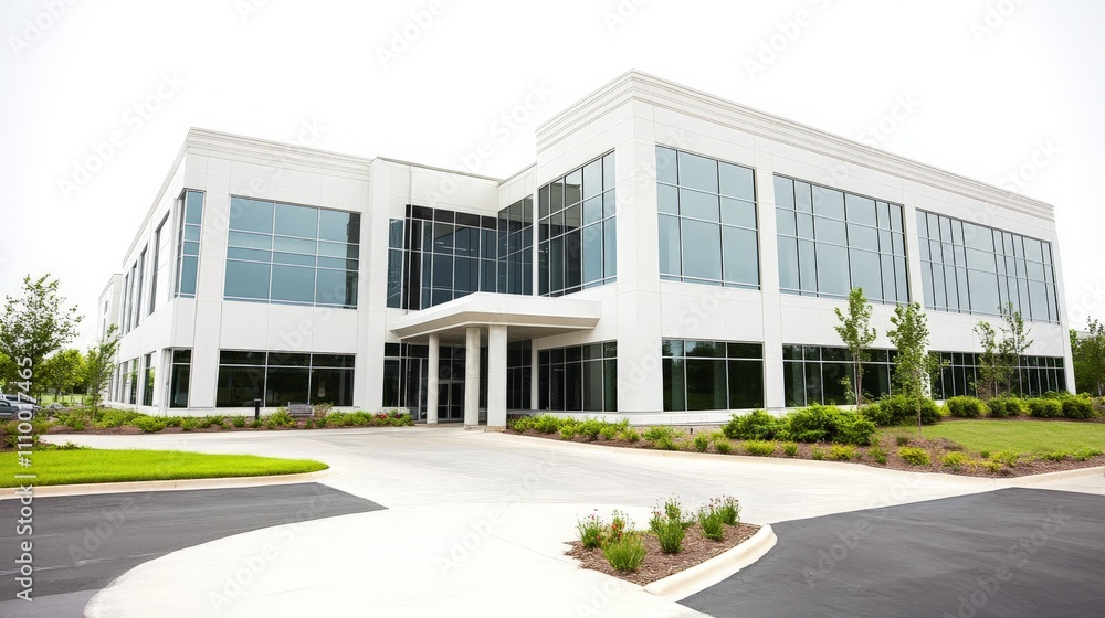 Modern Office Building with Bright Lighting Modern Office Building with Bright Lighting