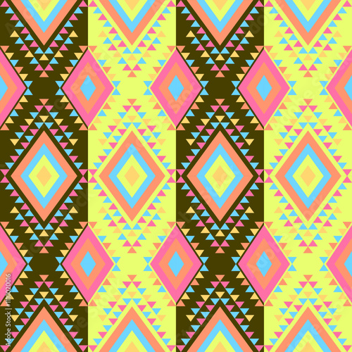 Pastel colorful rhombus Seamless native pattern Thailand