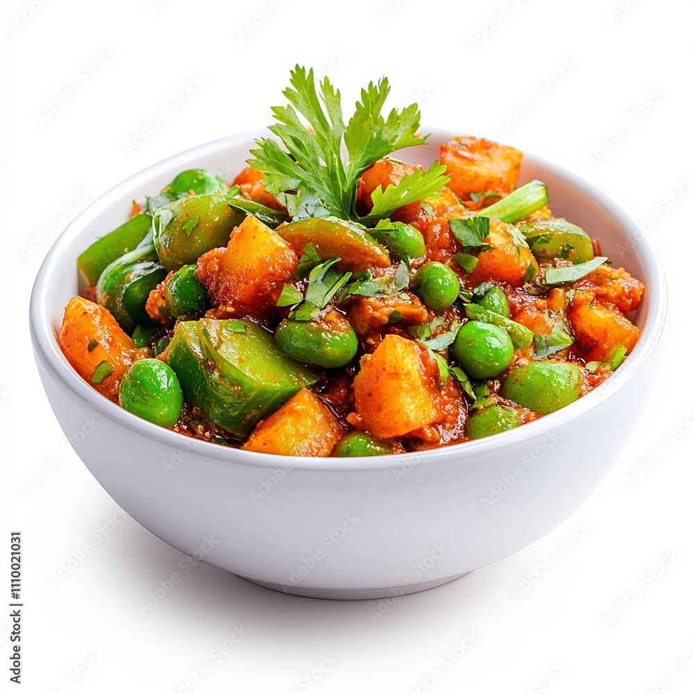 Macro Iranian Sabzi Khordan Side Dish on White Background Macro Iranian Sabzi Khordan Side Dish on White Background