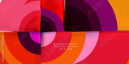 Target circle geometric abstract shapes. Vector Illustration For Wallpaper, Banner, Background, Card, Book Illustration, landing page