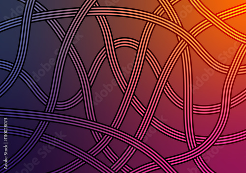 Abstract random line art presentation background