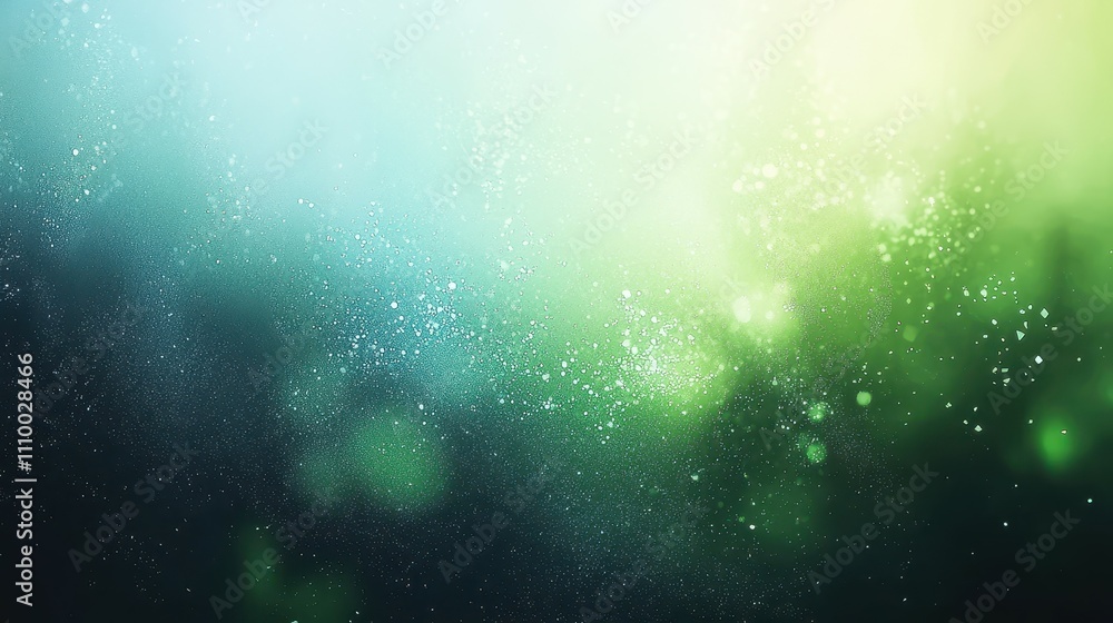Fototapeta premium Fluid soft green and blue gradient bokeh digital art abstract calm environment aesthetic appeal