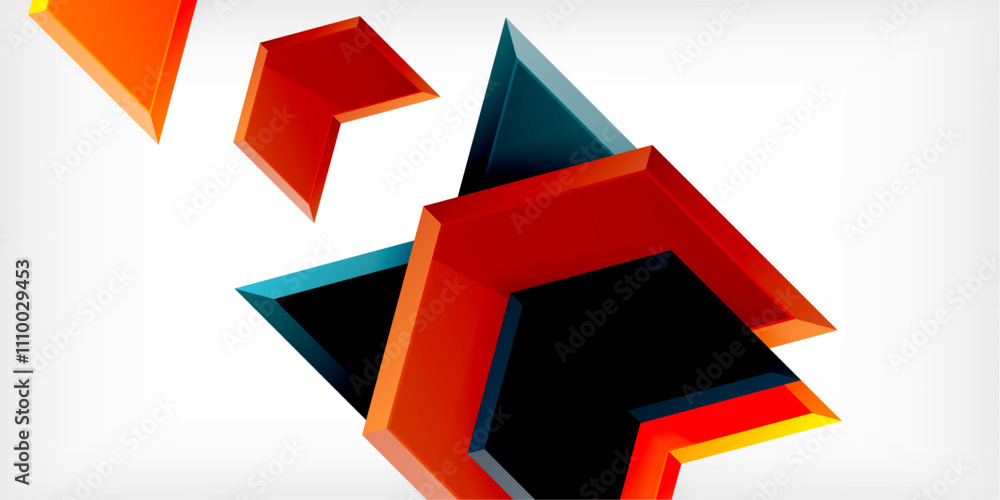 Vector 3d arrow techno design template Vector 3d arrow techno design template