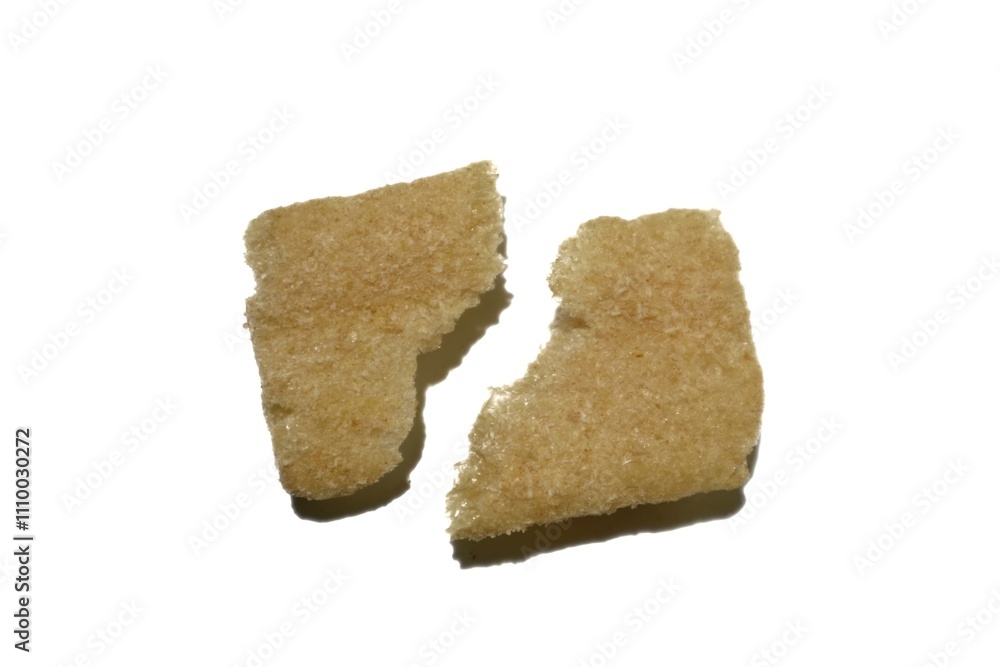 Cracker snack made from rice, crispy and tasty, isolated on white background Cracker snack made from rice, crispy and tasty, isolated on white background