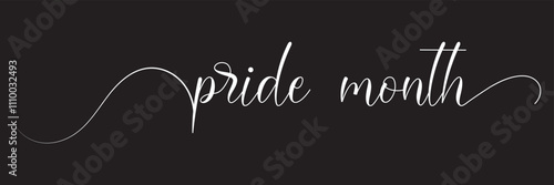 Pride month calligraphy hand lettering. Celebrating Pride Month Web Banner Design Template . Vector illustration. EPS 10